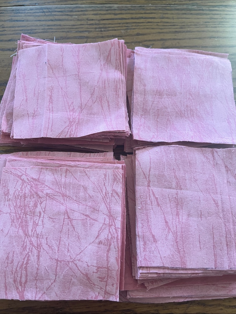 Pink Cotton Fabric Squares - Quilting & Craft Fabric